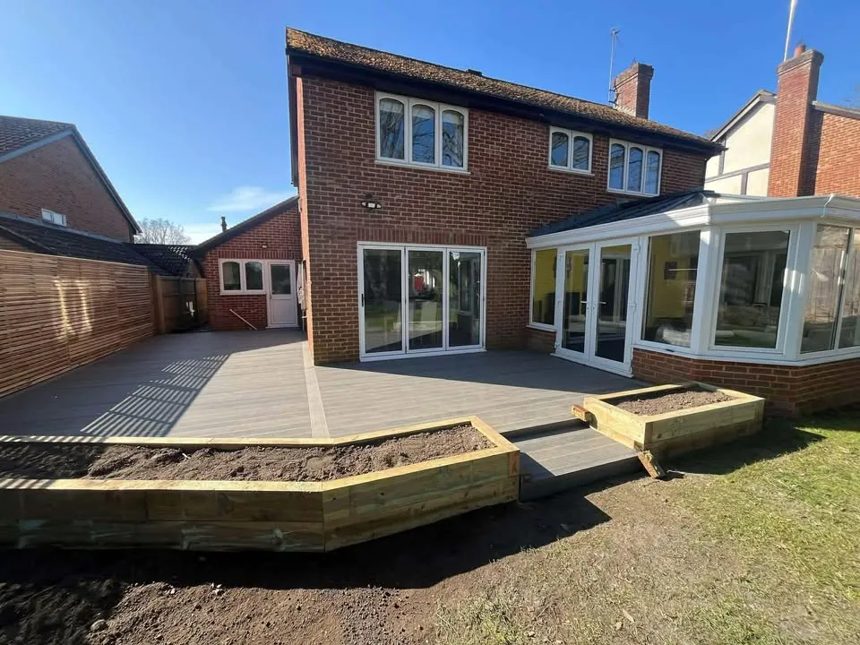 Composite decking installation