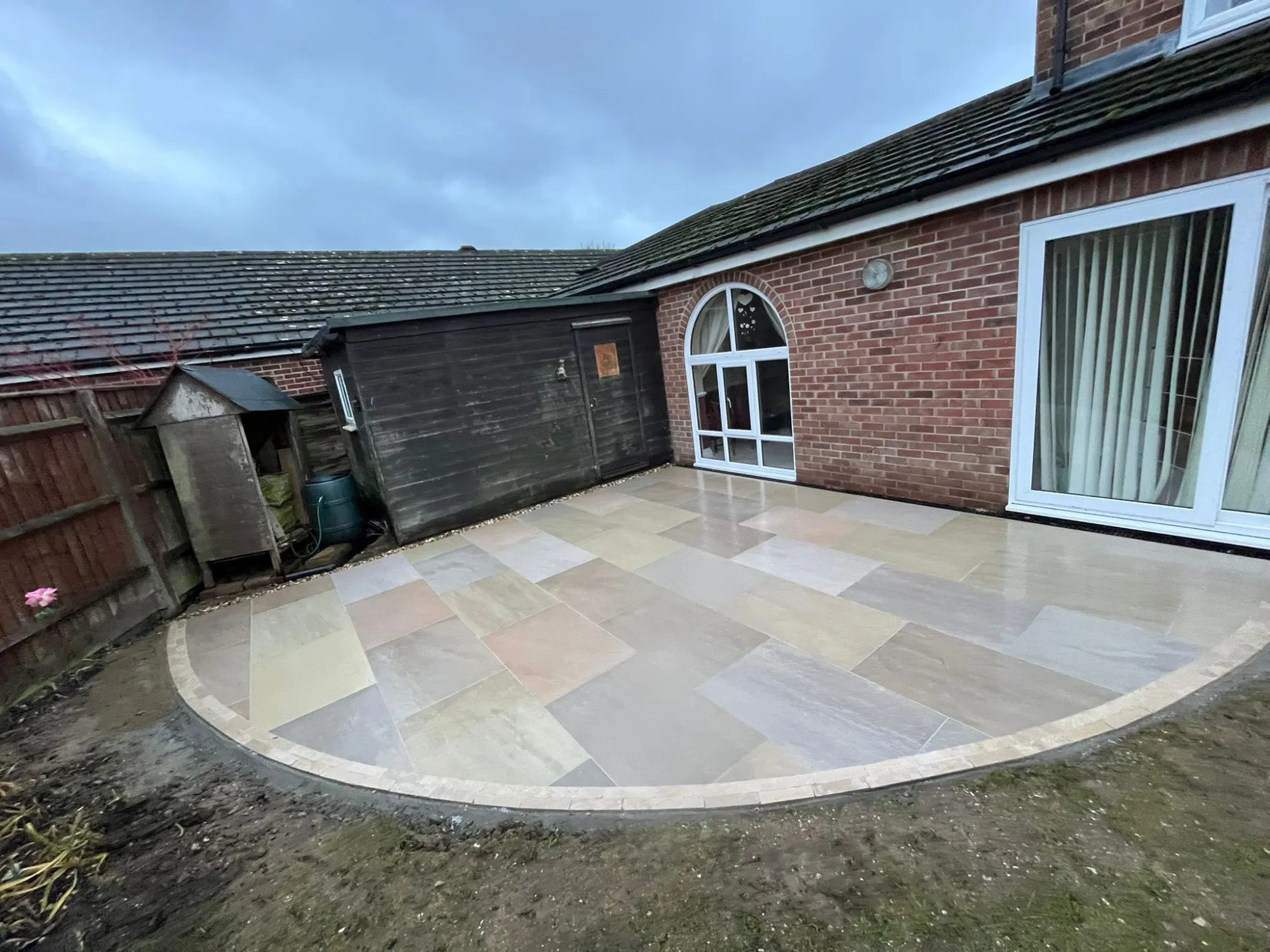 Natural stone patio