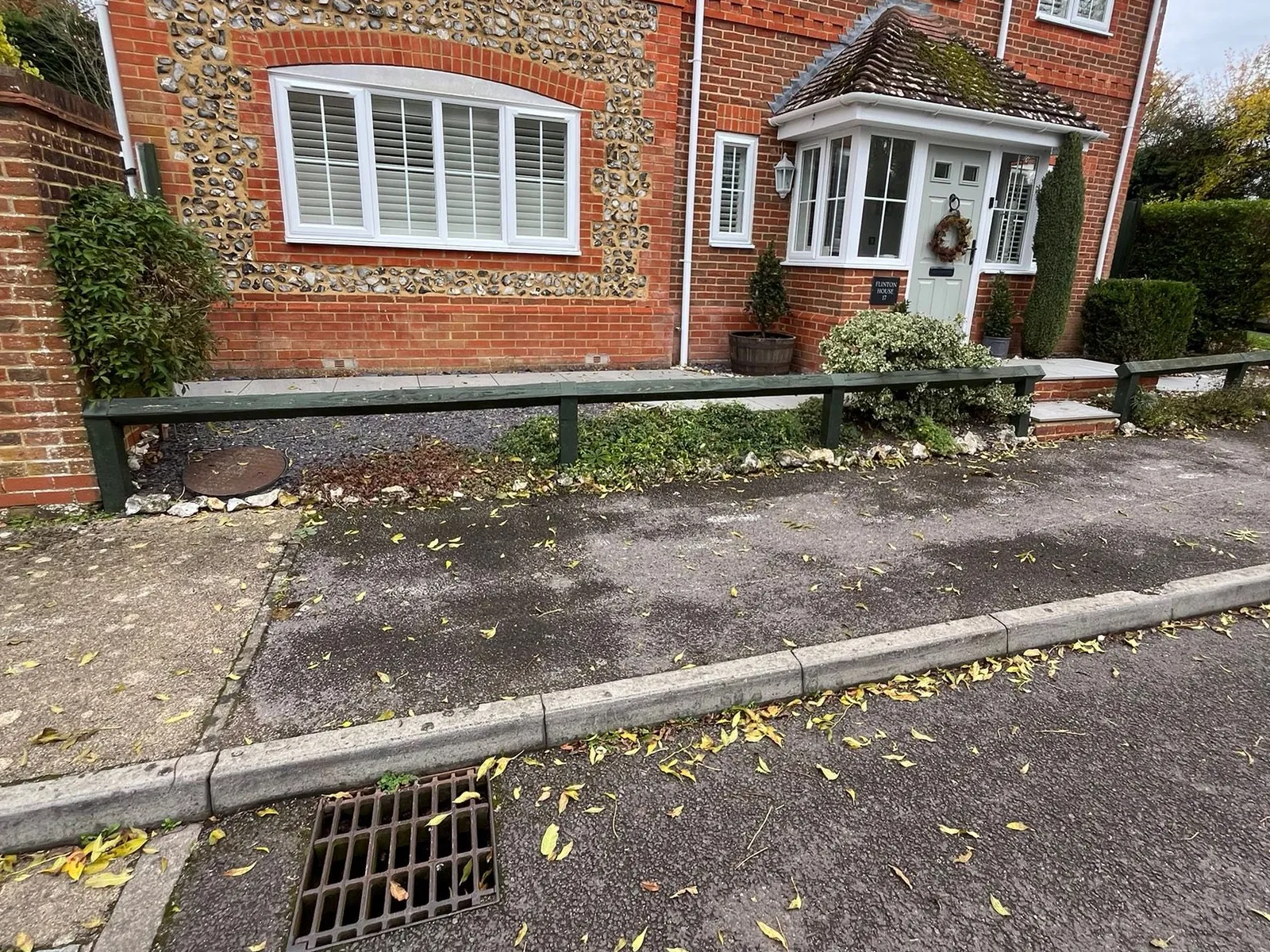 Old damaged garden wall